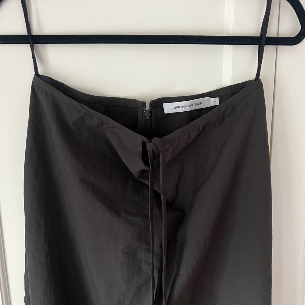 Christopher Esber Black Midi Skirt